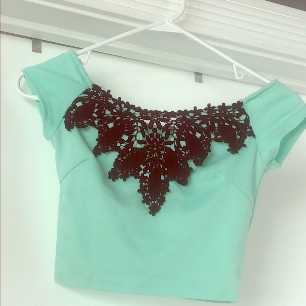 Charlotte Russe Mint Green crop top